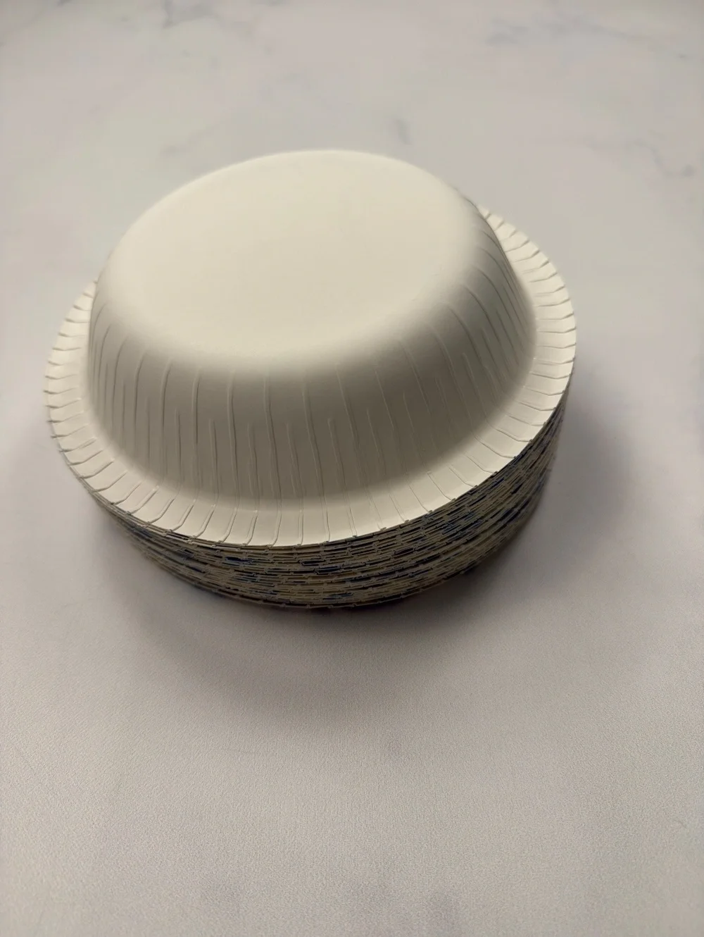 Disposable Paper Bowls White Blue Pattern Party Supplies Pack of 24